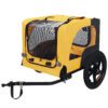 pet bike trailer for dogs foldable bicycle carrier with wheels