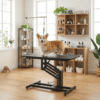 Professional adjustable pet grooming table in a bright home studio — Petsy grooming essentials