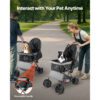 pet stroller with reversible handle for better interaction and control