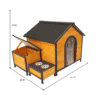 spacious dog house for multiple dogs with large interior space