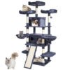 cat climbing tree for multiple cats indoor activity center