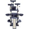 dark gray cat tree for large cats with condo and hammock