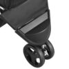 Durable 3-wheel dog stroller with rear safety brakes for secure stopping on city sidewalks.