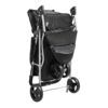 Quick one-hand fold pet stroller for easy travel and compact car trunk storage.