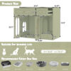 Hidden Litter Box Enclosure | LED Furniture Cabinet with Storage Drawers & Acrylic Doors