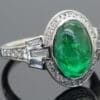 Emerald and Diamond Cluster Ring