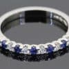 Sapphire and Diamond Half Eternity Ring