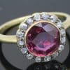 Ruby and Diamond Cluster Ring