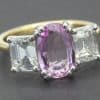 Pink Topaz and Diamond Ring