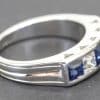 Silver ring with blue sapphires and diamonds, fine jewelry from Weldons Jewellers.