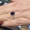 Elegant sapphire and diamond ring for women, perfect for special occasions.