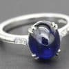 Elegant sapphire and diamond ring for engagement or special occasions.