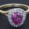 Pink Sapphire and Diamond Ring
