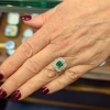 Emerald and diamond ring