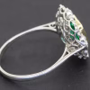 Emerald and diamond ring