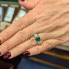 Emerald and diamond ring