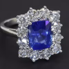 Ceylon sapphire and diamond ring