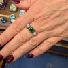 Emerald and diamond ring