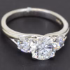 Diamond three stone engagement ring