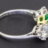 Emerald and diamond ring