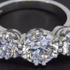 Diamond three stone ring