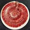 assiette de Jamón iberico cebo de campo coupé au couteau