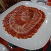 Tranches fines de Pata Negra dressées en éventail