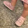 Sandalute bebelusi,piele naturala, model barefoot ,talpa VIBRAM,primii pasi