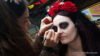 Celebrating Mexican Day of the Dead at Wahaca's Fiesta 4 Wahaca day of the dead fiesta face painting