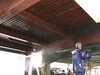 天井の塗装　埃と錆