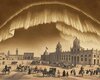 Ilustração da aurora austral vista em Santiago do Chile, em 1859