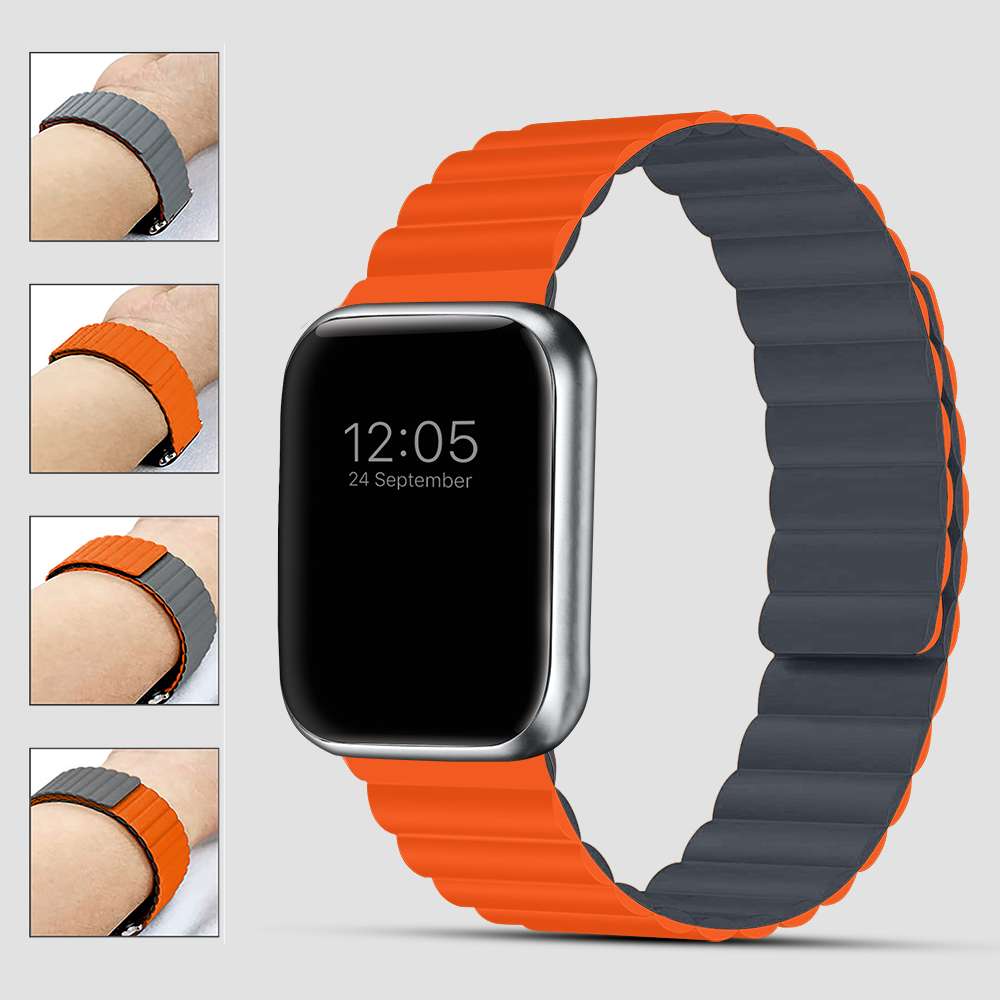 Gripp 41mm REVERSER watch strap - Grey/Orange - Image 2