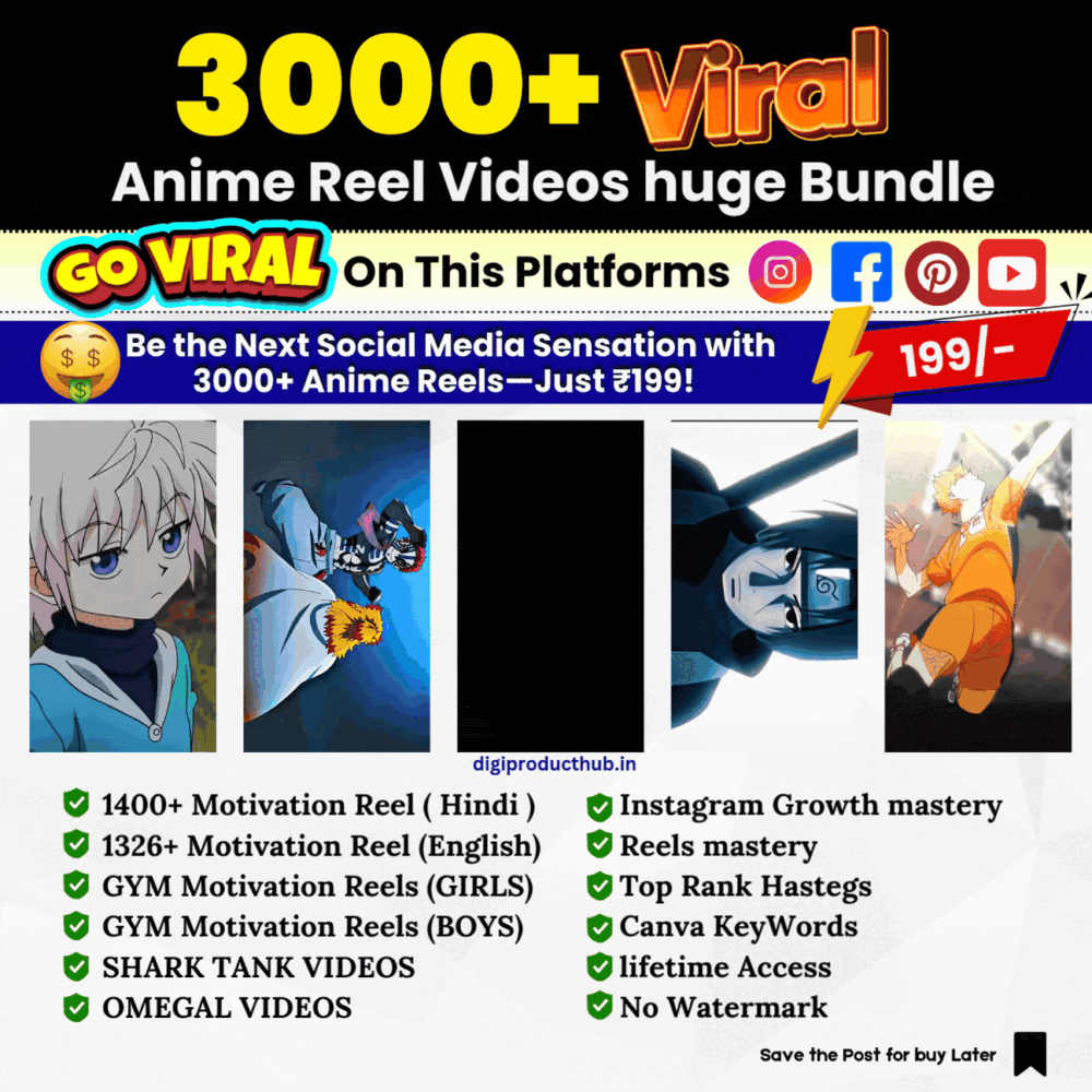 3000+ Viral Anime Reels Bundle