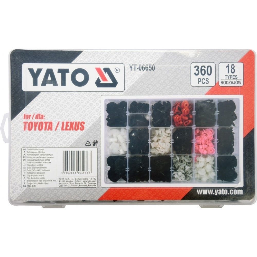 SET CLIP MIXTOS PARA TOYOTA LEXUS 360PCS YATO 06650