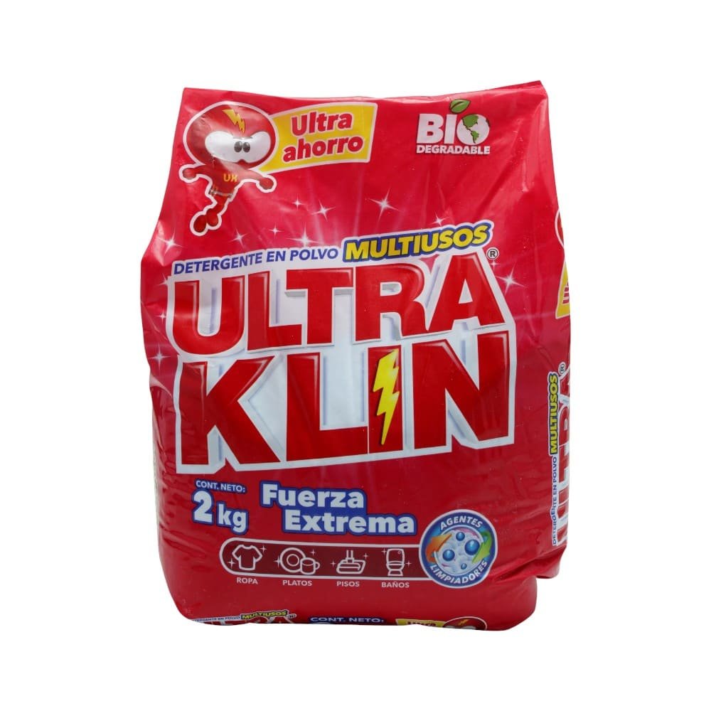 DETERGENTE ULTRA KLIN 2 KILOS FUERZA EXTREMA