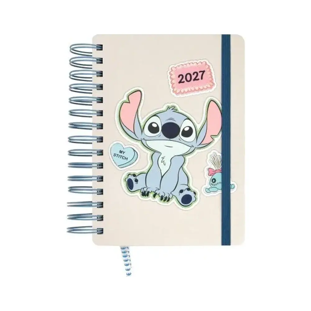 Agenda Mooving 2027 Stitch con espiral