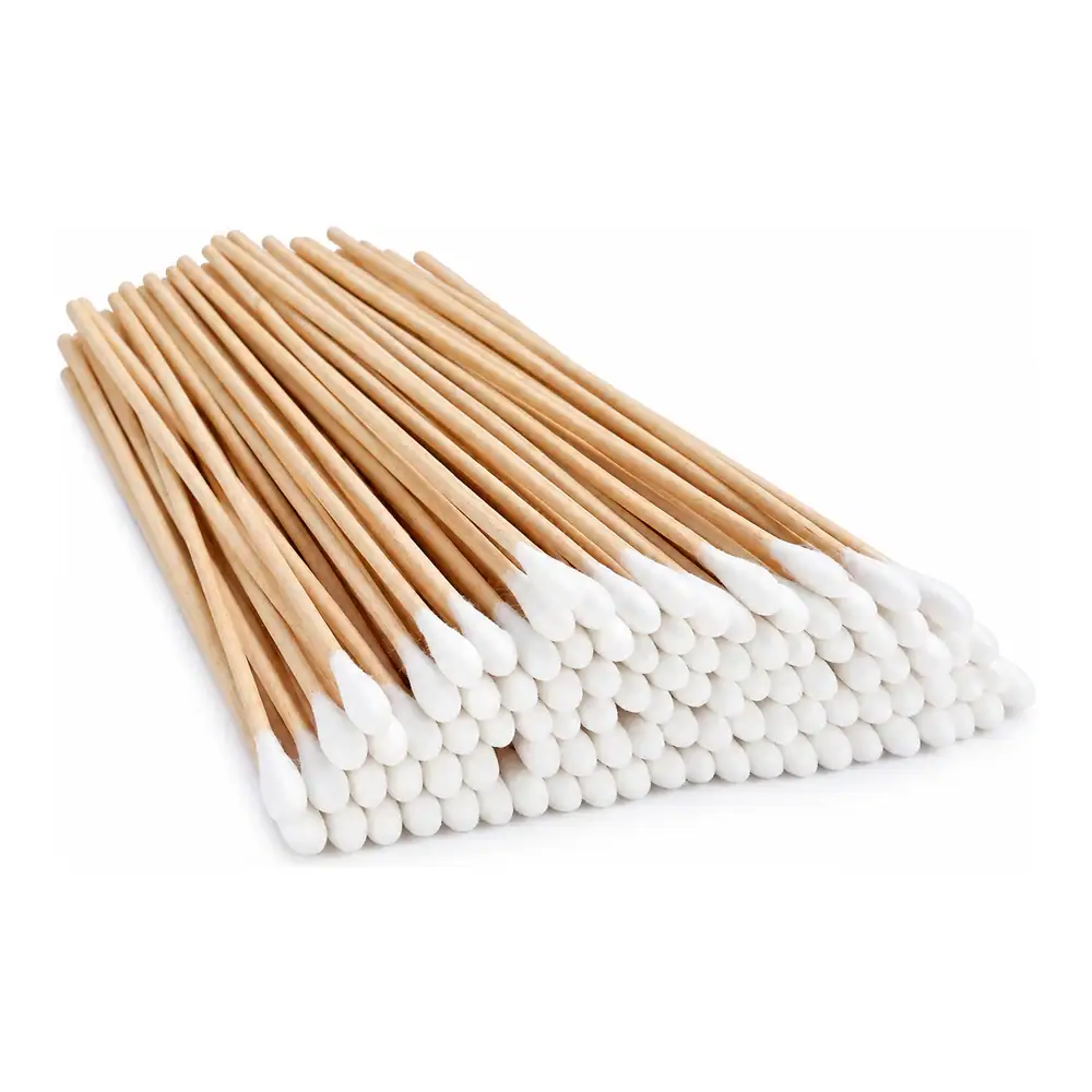 Aplicadores de madera tipo hisopos 100 unidades