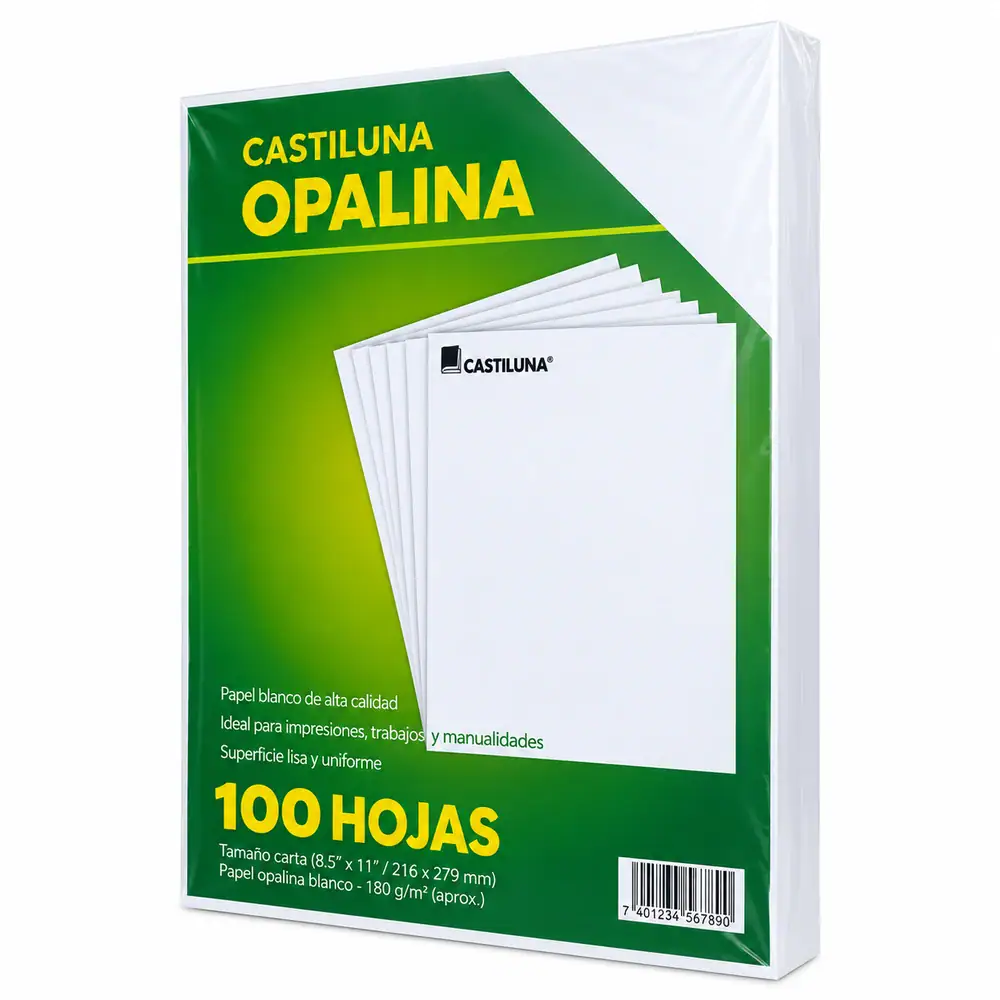 papel couche 90G carta 100 hojas