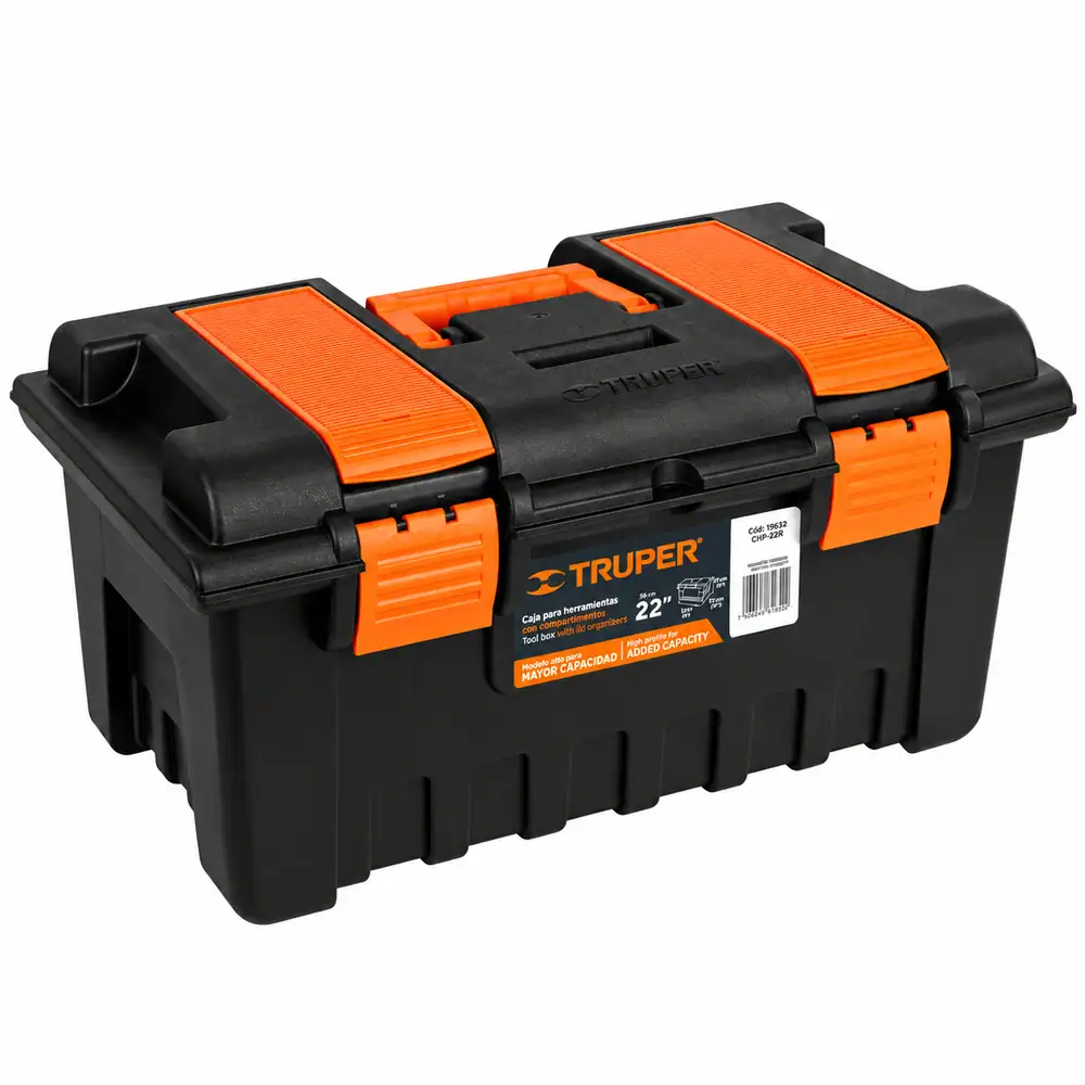 caja para herramienta Truper 22 pulgadas con compartimentos