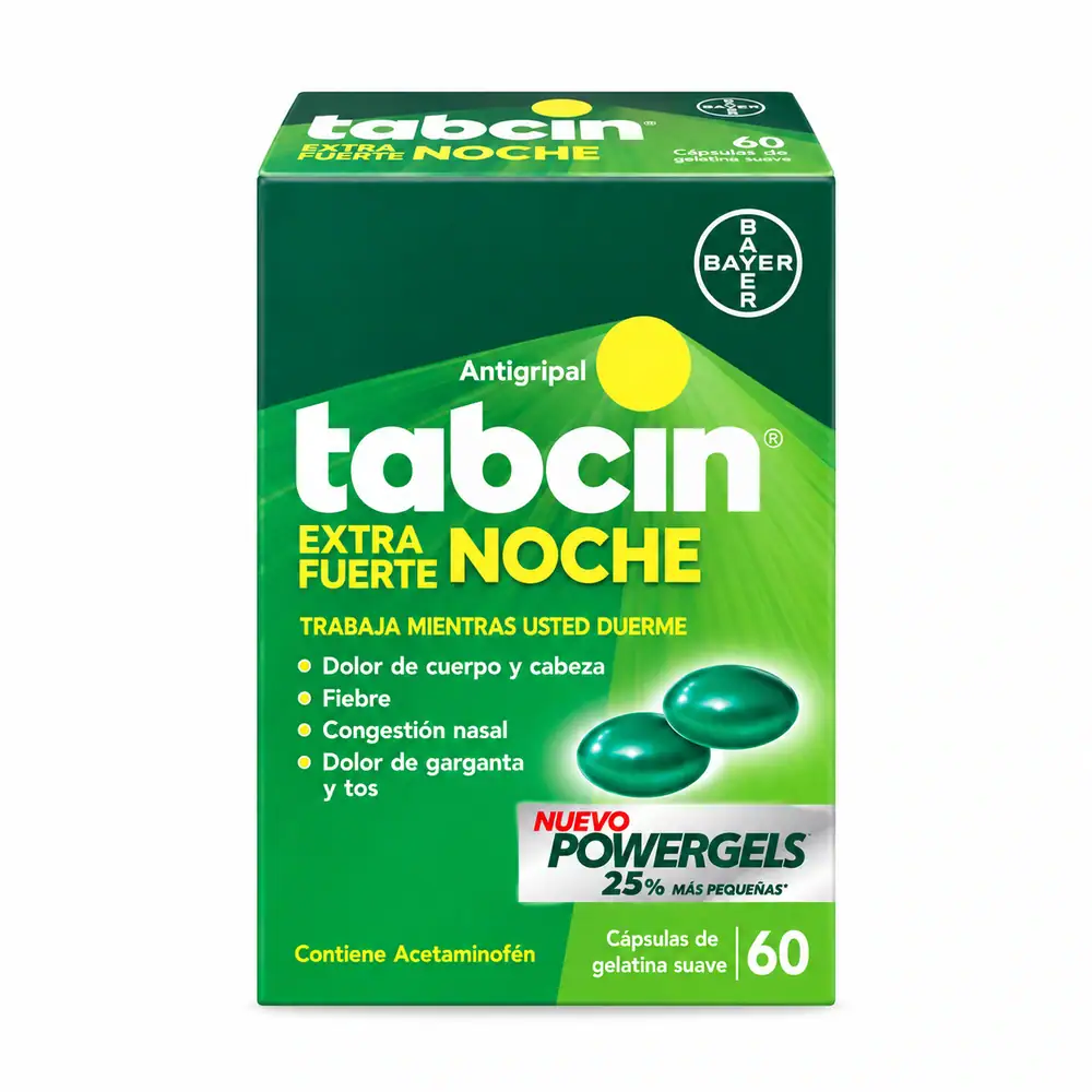 Tabcin EF Noche Power Gel 325MG 60 cápsulas