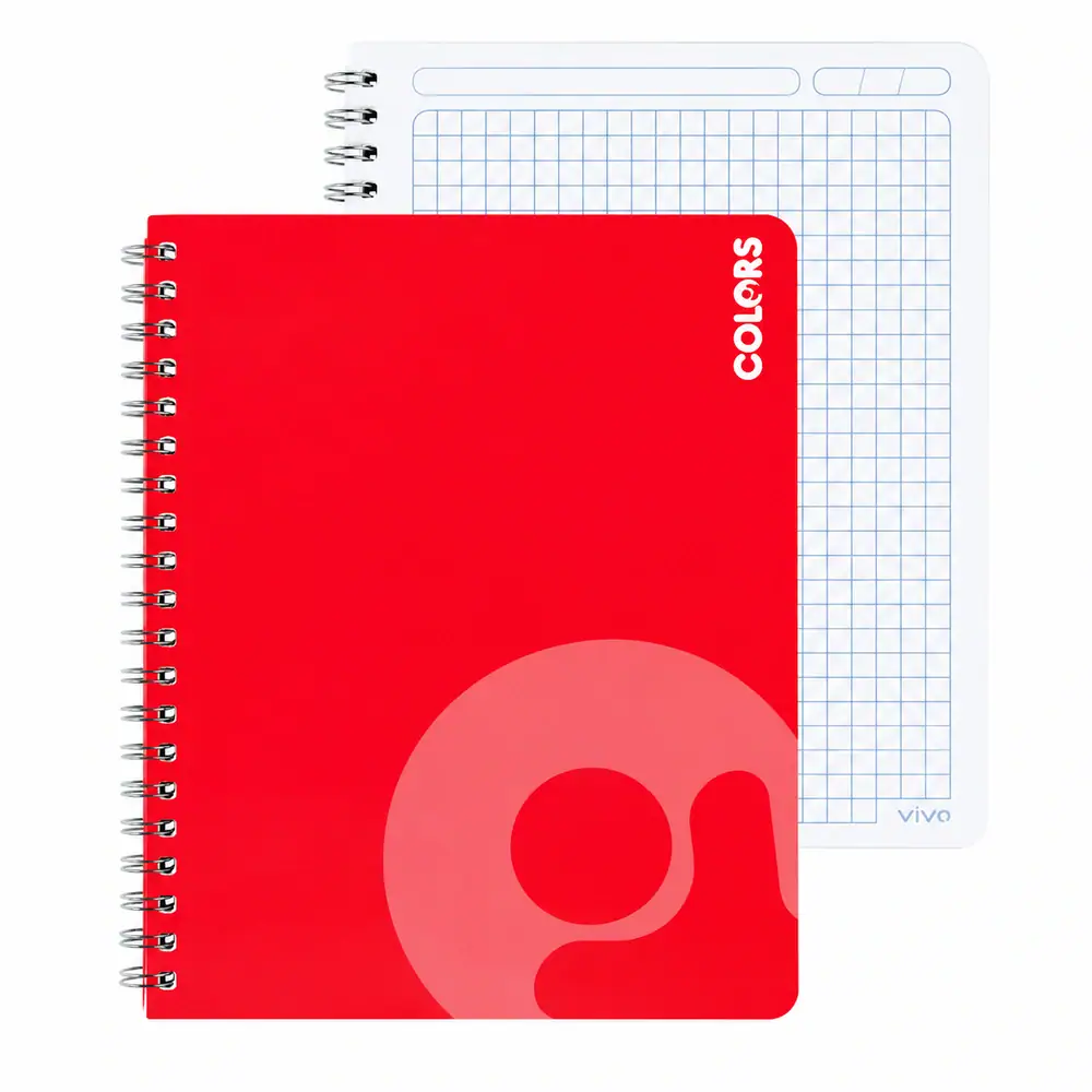 Cuaderno doble anillo Vivo 100 hojas 239954 cuadros