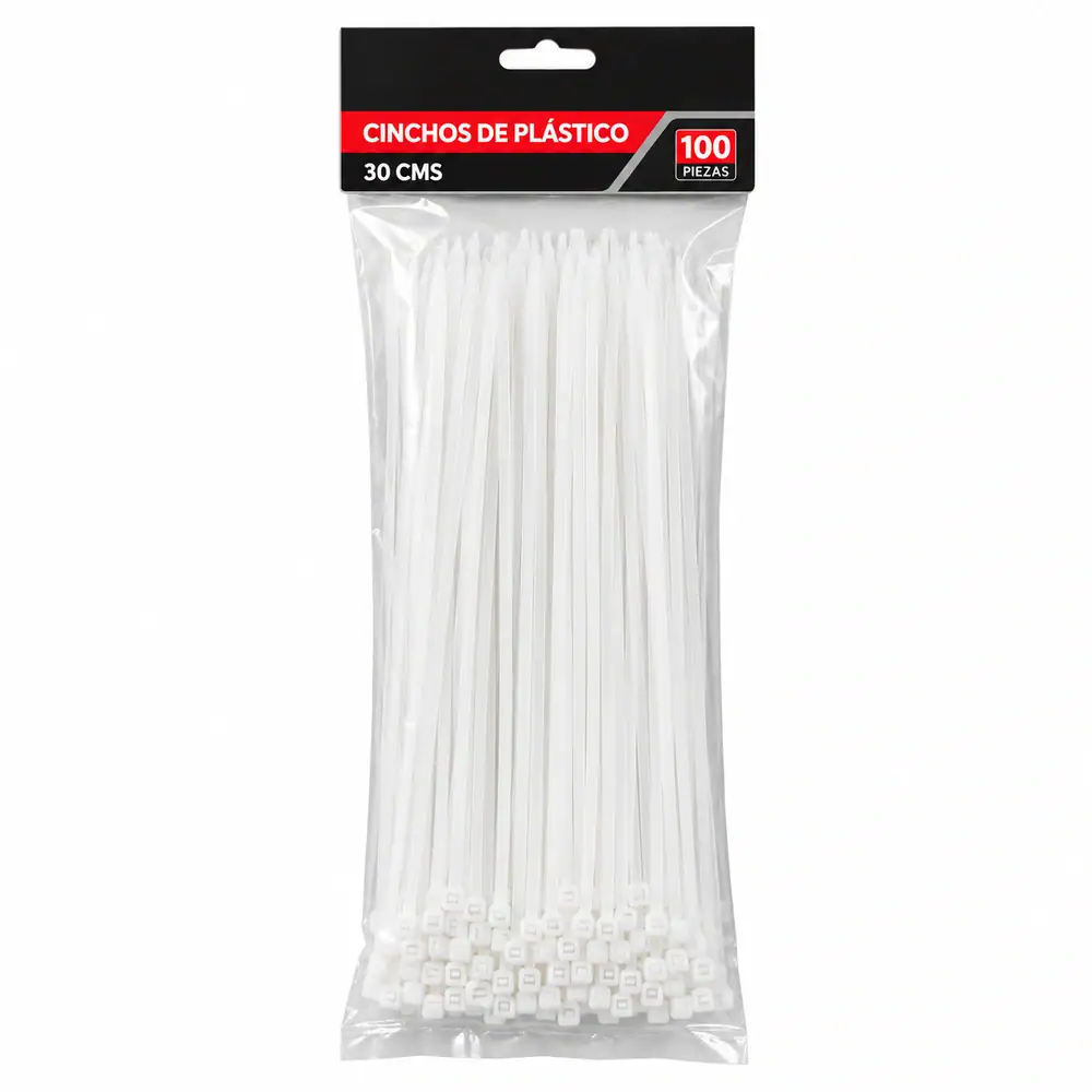 inchos plásticos 30 cm bolsa de 100 unidades