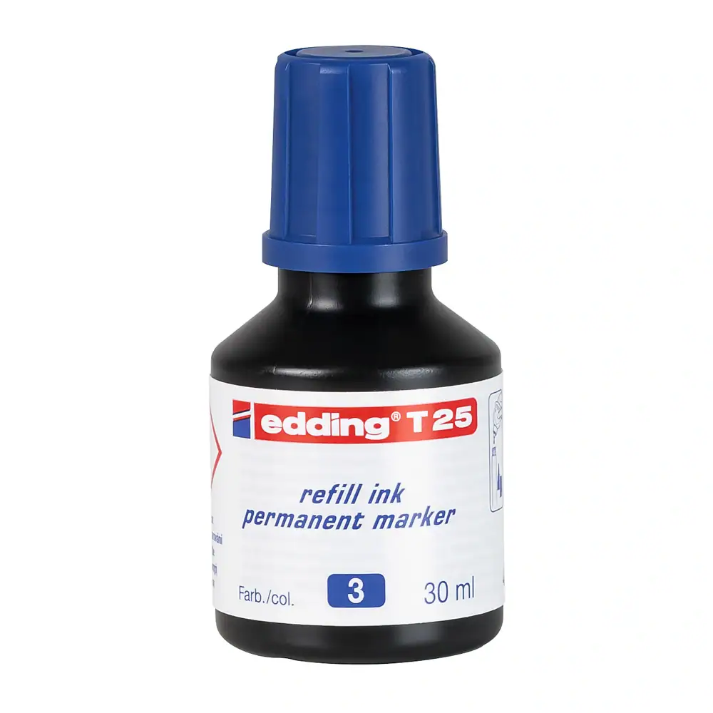 Tinta permanente Edding T-25 de 30ML azul