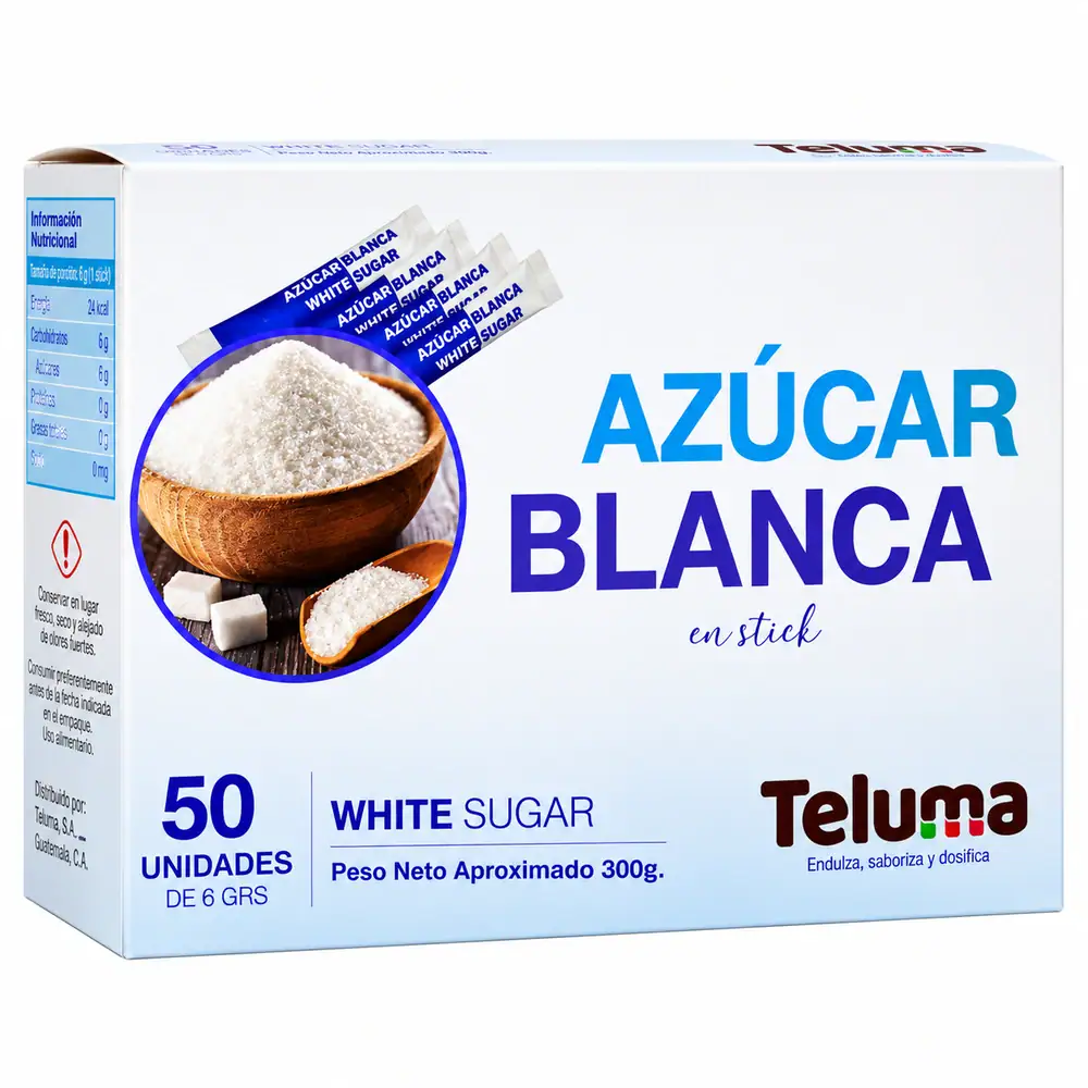 Azúcar Blanca Teluma 50 Unidades
