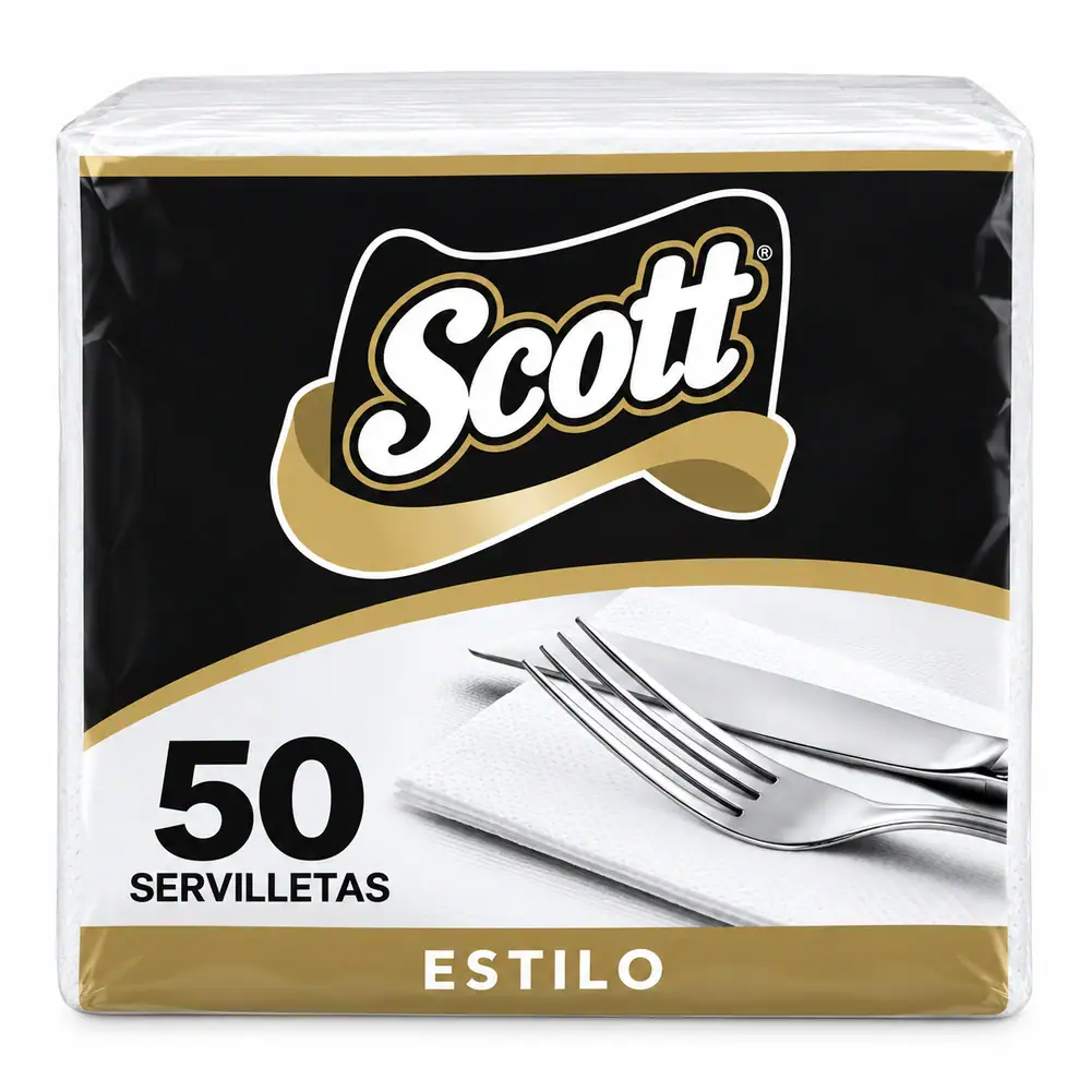 Servilleta Scott Estilo Blanca 50 Unidades