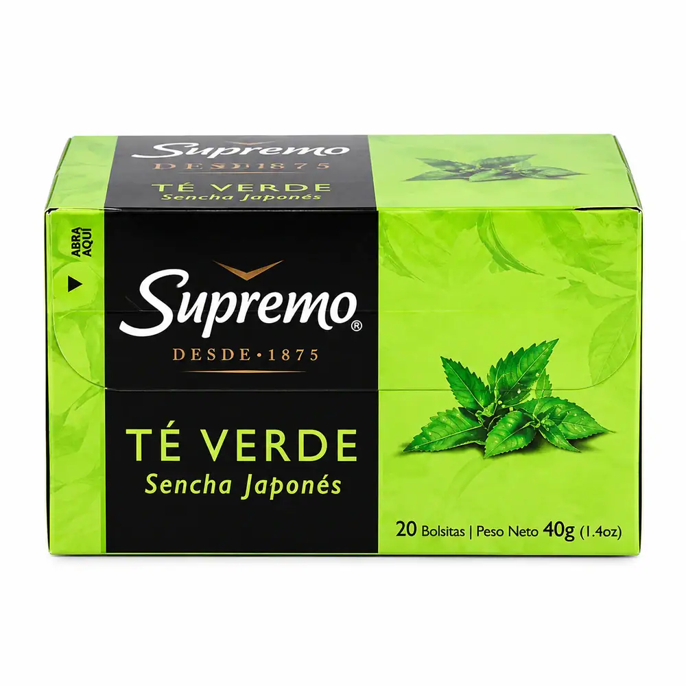 Té Verde Supremo Sencha Japonés 20 Bolsitas