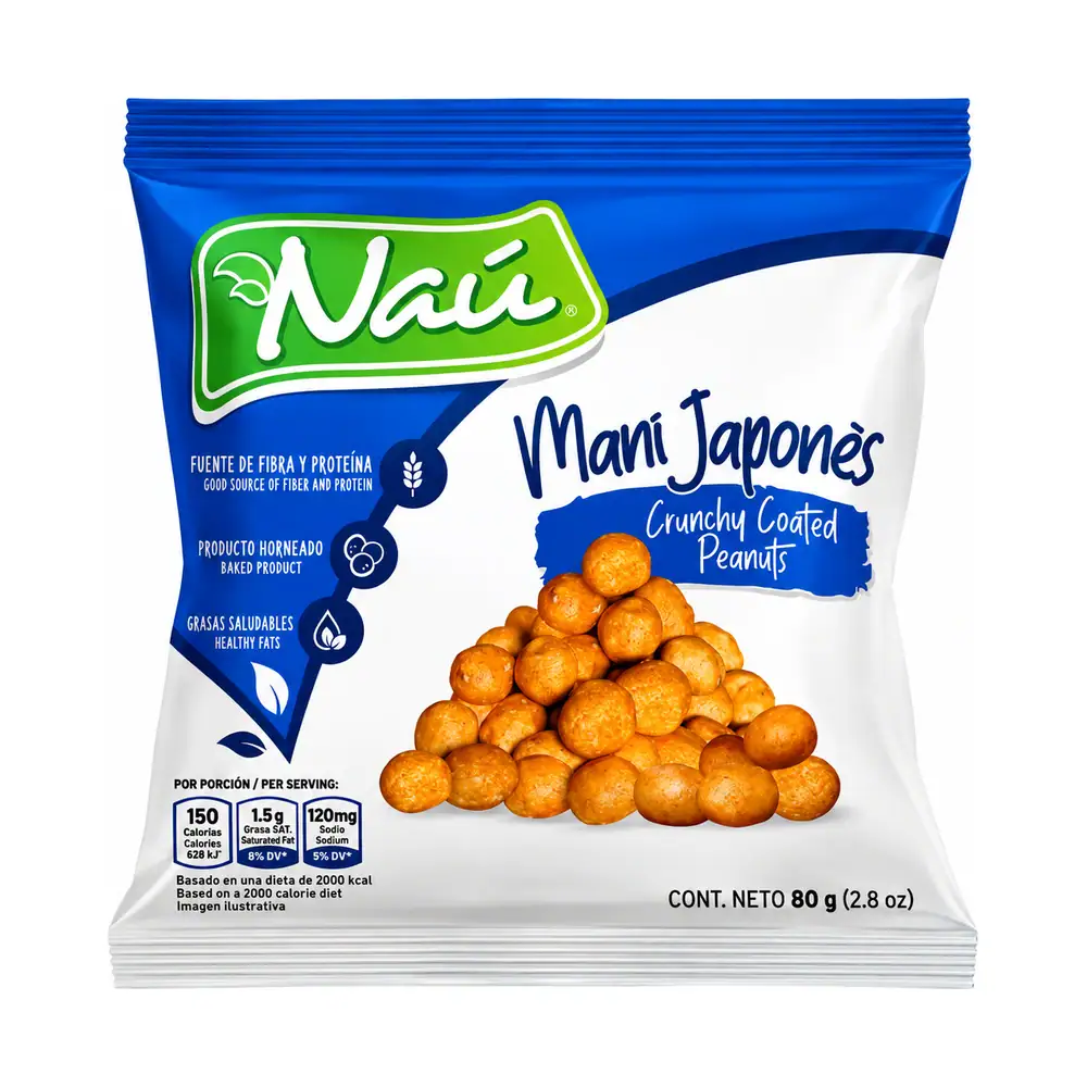 Maní Naú Japonés Bolsa 80G