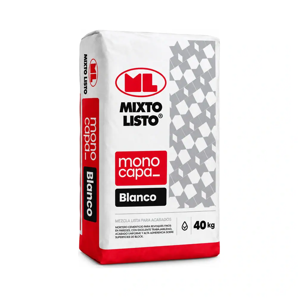 Monocapa Blanco 40 KG Mixto Listo