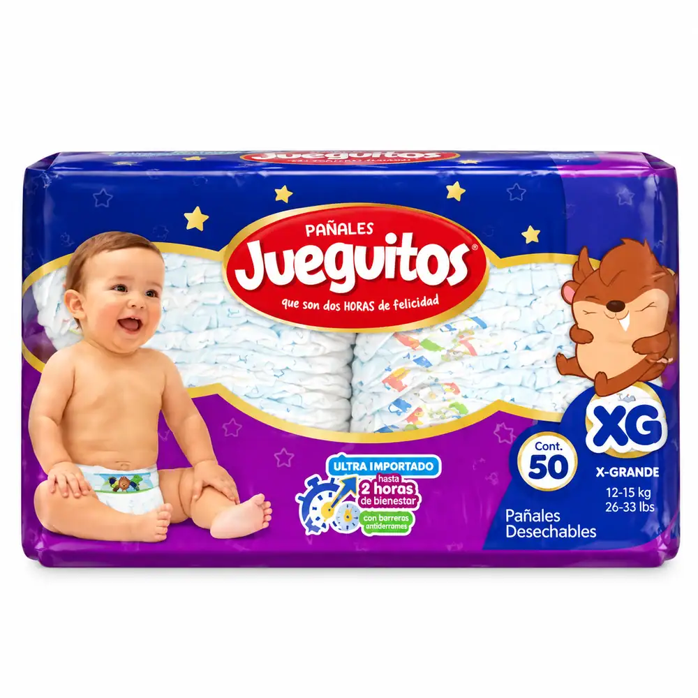 Pañal Jueguitos XG 50 unidades