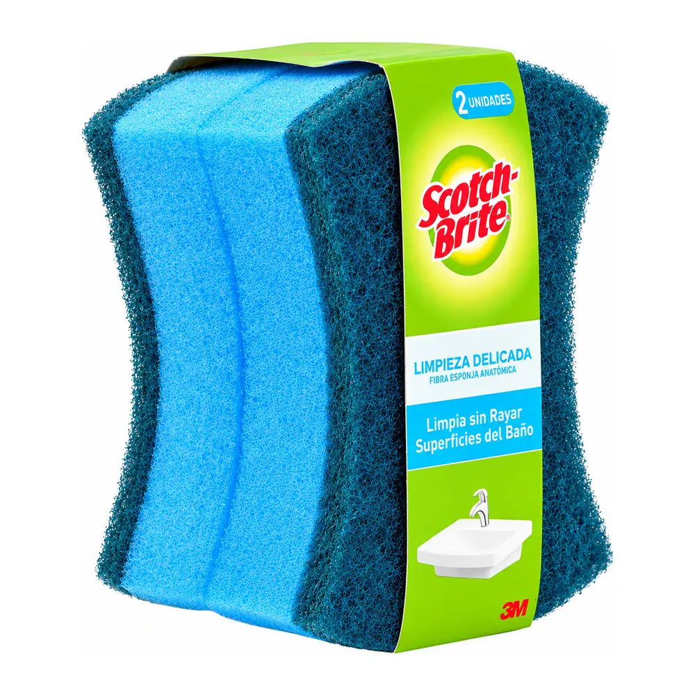 Esponja Scotch-Brite Azul Doble Uso paquete de 2 unidades